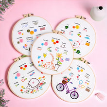 Load image into Gallery viewer, Beginners Stitches Guides Hand Embroidery DIY Kit 20cm