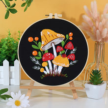 Load image into Gallery viewer, Cute Mushrooms Hand Embroidery DIY Kit 20cm