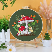 Load image into Gallery viewer, Cute Mushrooms Hand Embroidery DIY Kit 20cm