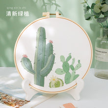 Cargar imagen en el visor de la galería, Pastel Floral Design Hand Embroidery DIY Kit 20cm