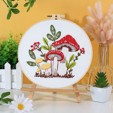 Load image into Gallery viewer, Cute Mushrooms Hand Embroidery DIY Kit 20cm