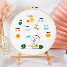 Load image into Gallery viewer, Beginners Stitches Guides Hand Embroidery DIY Kit 20cm