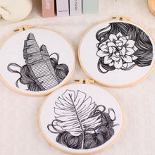 Load image into Gallery viewer, Drawing Outline Practice Hand Embroidery DIY Kit 20cm