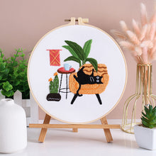 Load image into Gallery viewer, Cute Cats At Home Hand Embroidery DIY Kit 20cm