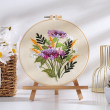 Load image into Gallery viewer, New Flower Bouquets Hand Embroidery DIY Kit 20cm
