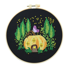 Load image into Gallery viewer, Cute Mushroom Fairy House Hand Embroidery DIY Kit 20cm