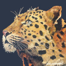 Charger l'image dans la galerie, Original Thread Painting - Leopard on Black Canvas 12*8”hoop
