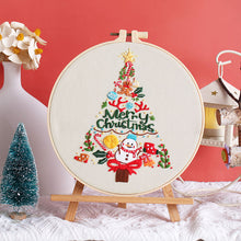 Load image into Gallery viewer, Merry Christmas Hand Embroidery DIY Kit 20cm