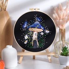 Load image into Gallery viewer, Mushroom Fairy House Hand Embroidery DIY Kit 20cm