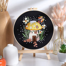 Load image into Gallery viewer, Mushroom Fairy House Hand Embroidery DIY Kit 20cm