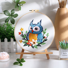 Load image into Gallery viewer, Cute Cartoon Owl Hand Embroidery DIY Kit 20cm