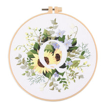 Load image into Gallery viewer, Floral Alphabet Hand Embroidery DIY Kit 20cm