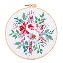 Load image into Gallery viewer, Floral Alphabet Hand Embroidery DIY Kit 20cm