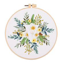 Load image into Gallery viewer, Floral Alphabet Hand Embroidery DIY Kit 20cm