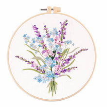 Load image into Gallery viewer, Floral Bouquet Hand Embroidery DIY Kit 20cm