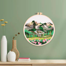 Load image into Gallery viewer, Landscapes Countryside Nature Hand Embroidery DIY Kit 20cm