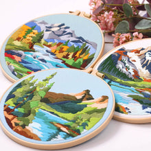 Load image into Gallery viewer, Landscapes Countryside Nature Hand Embroidery DIY Kit 20cm