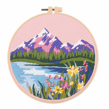 Load image into Gallery viewer, Landscapes Countryside Nature Hand Embroidery DIY Kit 20cm