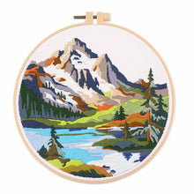 Load image into Gallery viewer, Landscapes Countryside Nature Hand Embroidery DIY Kit 20cm