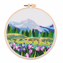 Load image into Gallery viewer, Landscapes Countryside Nature Hand Embroidery DIY Kit 20cm