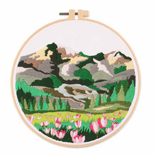 Load image into Gallery viewer, Landscapes Countryside Nature Hand Embroidery DIY Kit 20cm