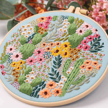 Load image into Gallery viewer, Flowers Nature Design Hand Embroidery DIY Kit 20cm