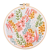 Load image into Gallery viewer, Flowers Nature Design Hand Embroidery DIY Kit 20cm