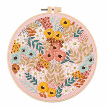 Load image into Gallery viewer, Flowers Nature Design Hand Embroidery DIY Kit 20cm