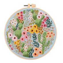 Load image into Gallery viewer, Flowers Nature Design Hand Embroidery DIY Kit 20cm