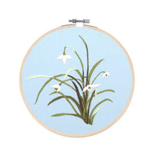 Load image into Gallery viewer, Minimalist Elegant Flowers Hand Embroidery DIY Kit 20cm