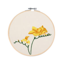 Load image into Gallery viewer, Minimalist Elegant Flowers Hand Embroidery DIY Kit 20cm