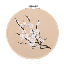 Load image into Gallery viewer, Minimalist Elegant Flowers Hand Embroidery DIY Kit 20cm