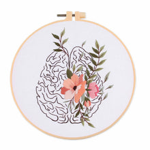 Cargar imagen en el visor de la galería, Skull & Flowers Hand Embroidery DIY Kit 20cm