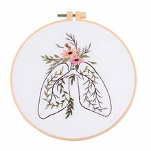 Cargar imagen en el visor de la galería, Skull & Flowers Hand Embroidery DIY Kit 20cm