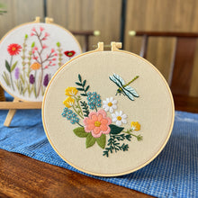 Load image into Gallery viewer, Flowers Nature Hand Embroidery DIY Kit 20cm
