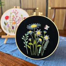 Load image into Gallery viewer, Flowers Nature Hand Embroidery DIY Kit 20cm