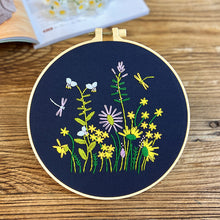 Load image into Gallery viewer, Flowers Nature Hand Embroidery DIY Kit 20cm