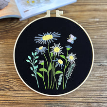 Load image into Gallery viewer, Flowers Nature Hand Embroidery DIY Kit 20cm