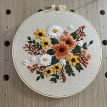 Load image into Gallery viewer, Flowers Nature Hand Embroidery DIY Kit 20cm