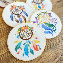 Load image into Gallery viewer, Circle of Life Dreamcatcher Hand Embroidery DIY Kit 20cm