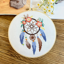 Load image into Gallery viewer, Circle of Life Dreamcatcher Hand Embroidery DIY Kit 20cm