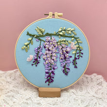 Cargar imagen en el visor de la galería, Vibrant Ribbon Flowers Hand Embroidery DIY Kit 20cm