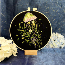 Load image into Gallery viewer, Graceful Jellyfish Hand Embroidery DIY Kit 20cm