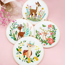 Load image into Gallery viewer, Lovely Baby Deer Hand Embroidery DIY Kit 20cm