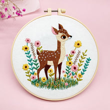 Load image into Gallery viewer, Lovely Baby Deer Hand Embroidery DIY Kit 20cm