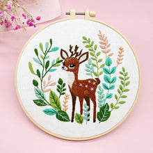 Load image into Gallery viewer, Lovely Baby Deer Hand Embroidery DIY Kit 20cm