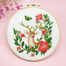 Load image into Gallery viewer, Lovely Baby Deer Hand Embroidery DIY Kit 20cm