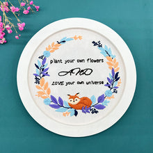 Load image into Gallery viewer, Inspirational Quotes & Flowers Embroidery DIY Kit 20cm