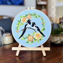 Load image into Gallery viewer, Charming Multicolored Birds Embroidery DIY Kit 20cm