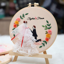 Load image into Gallery viewer, Wedding Special Day Embroidery DIY Kit 20cm